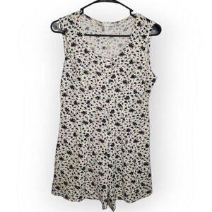 Ultimate Blues Vintage 90s Women's Floral Cotton Romper size Small